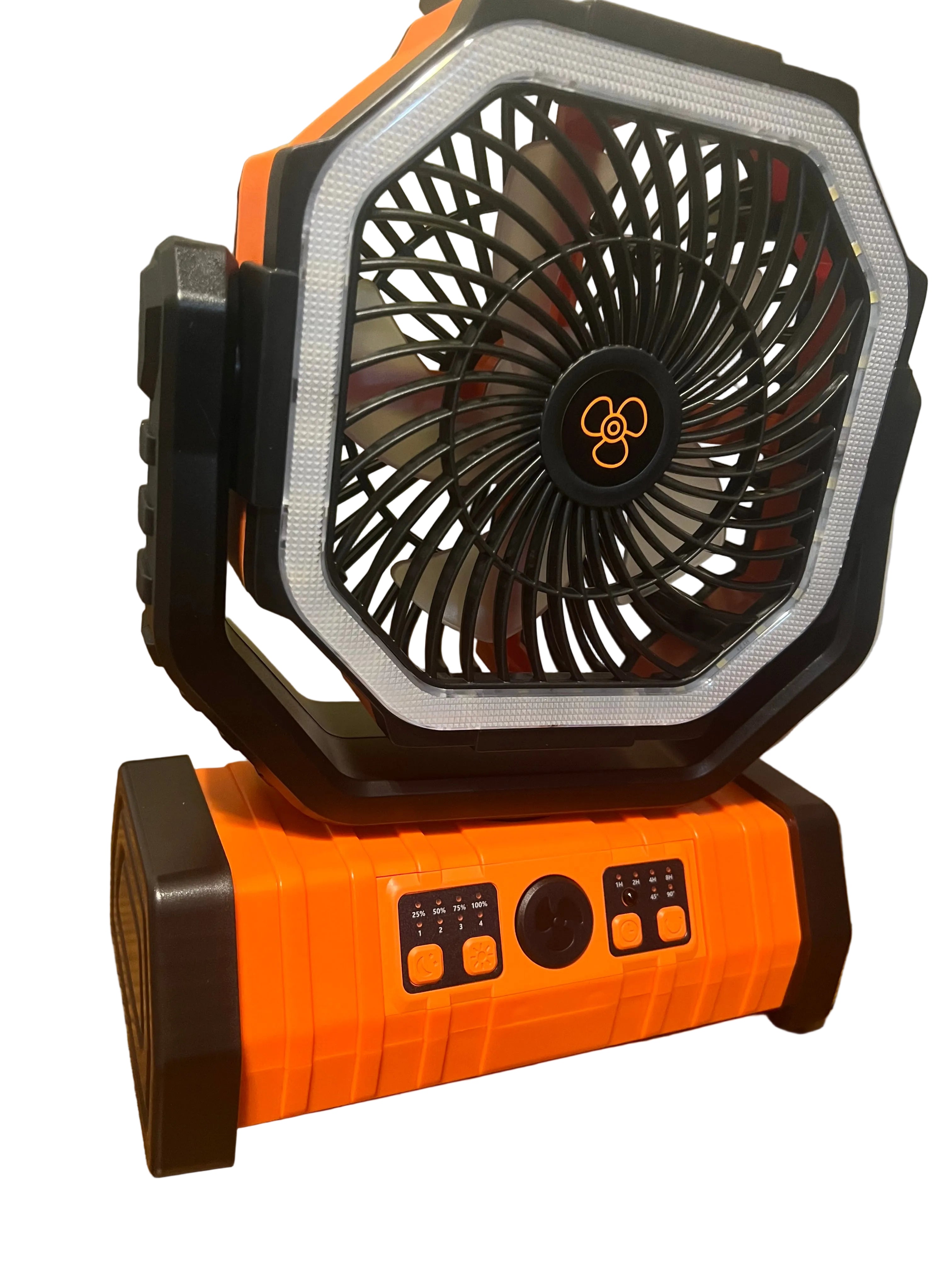 Portable Camping Fan F6 – 20000mAh Rechargeable with LED Light & Hook
